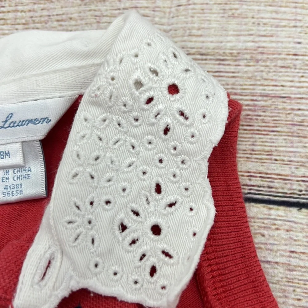 Ralph Lauren Peach Lace Collar Polo Dress with Bloomers